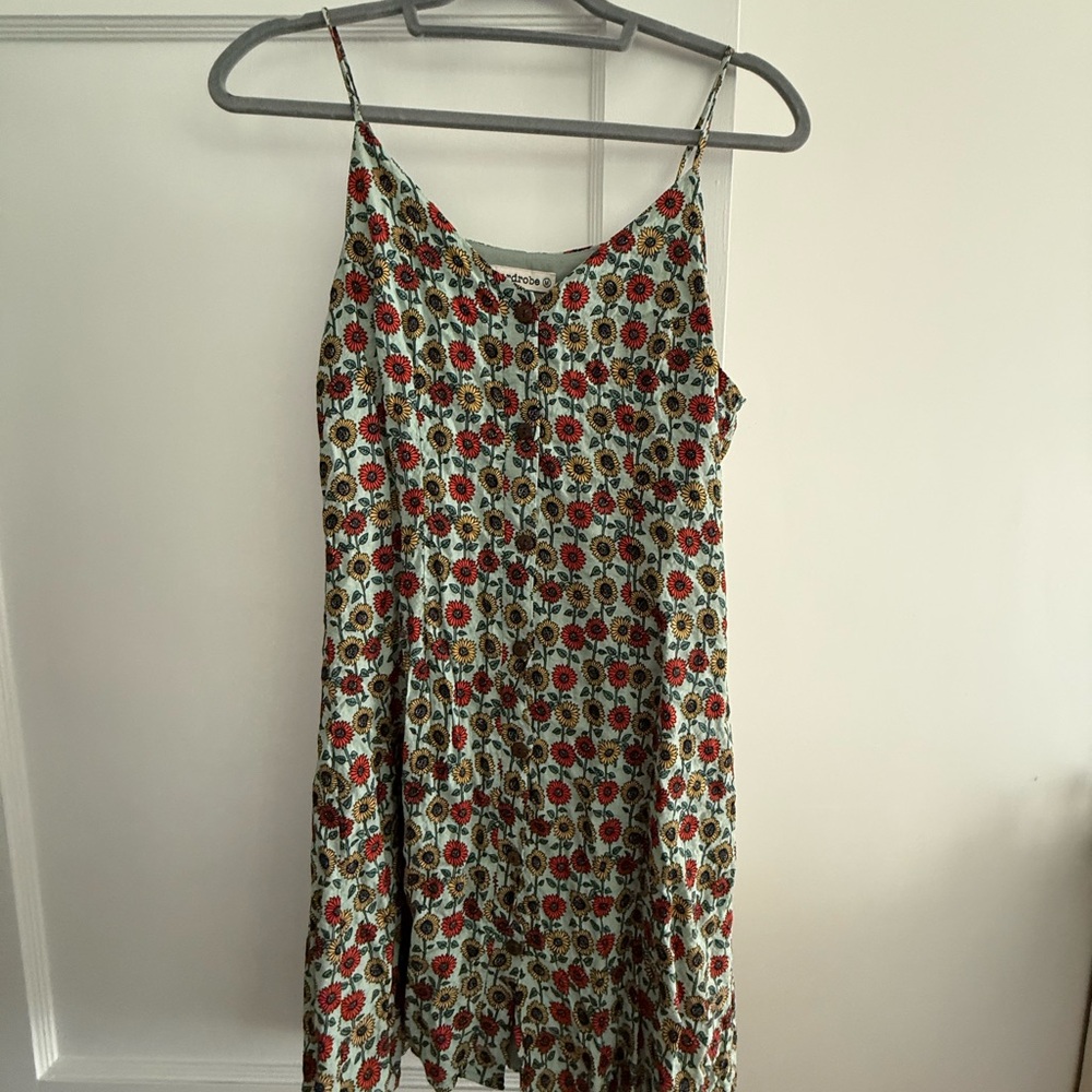 Floral Sunflower Mini Dress - 90s Y2K style